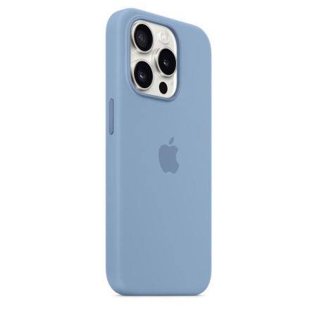 Чехол силиконовый MagSafe iPhone 15 Pro, голубой