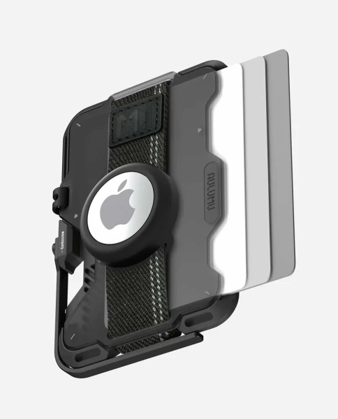 Картхолдер Aulumu G03 MagSafe, многофункциональный магнитный кошелек, полупрозрачный серый   