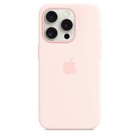 Чехол силиконовый MagSafe iPhone 15 Pro, розовый