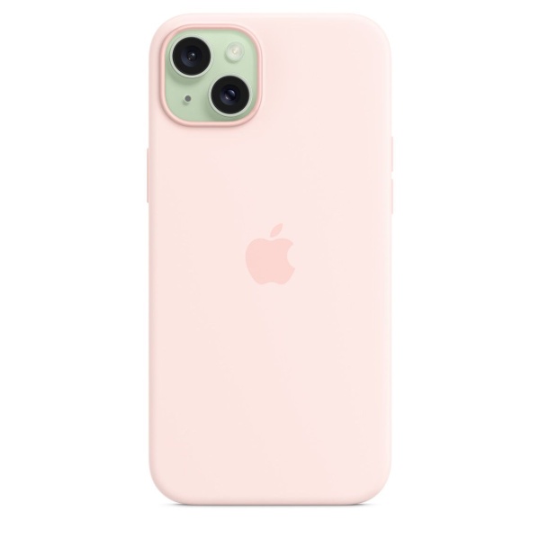 Чехол силиконовый MagSafe iPhone 15 Plus, розовый