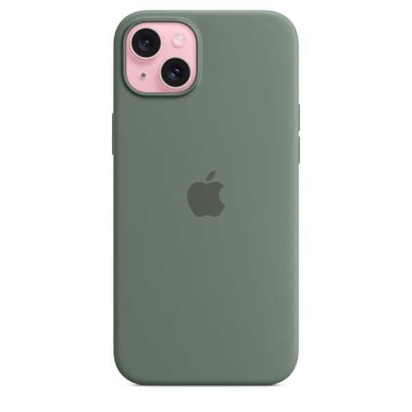 Чехол силиконовый MagSafe iPhone 15 Plus, зеленый