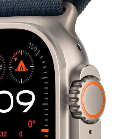 Apple Watch Ultra 2 49 мм, ремешок Alpine синего цвета, размер S