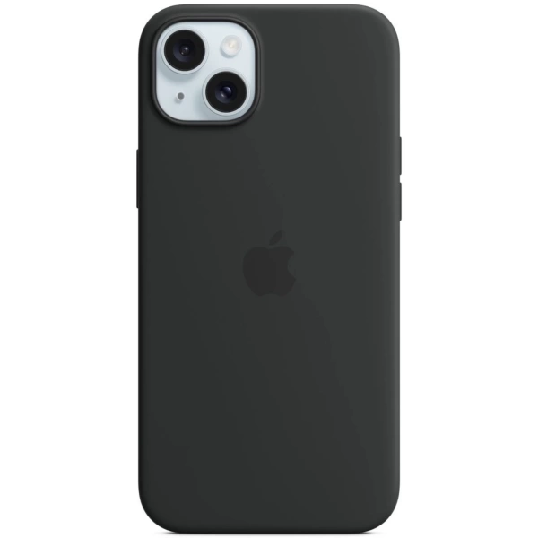 Чехол силиконовый MagSafe iPhone 15 Plus, черный