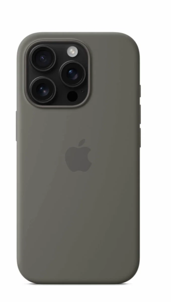 Чехол силиконовый MagSafe iPhone 16 Pro, серый