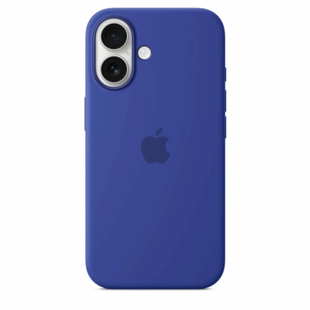 Чехол силиконовый MagSafe iPhone 16, темно-синий