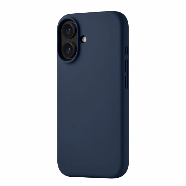 Чехол силиконовый MagSafe uBear iPhone 16, темно-синий