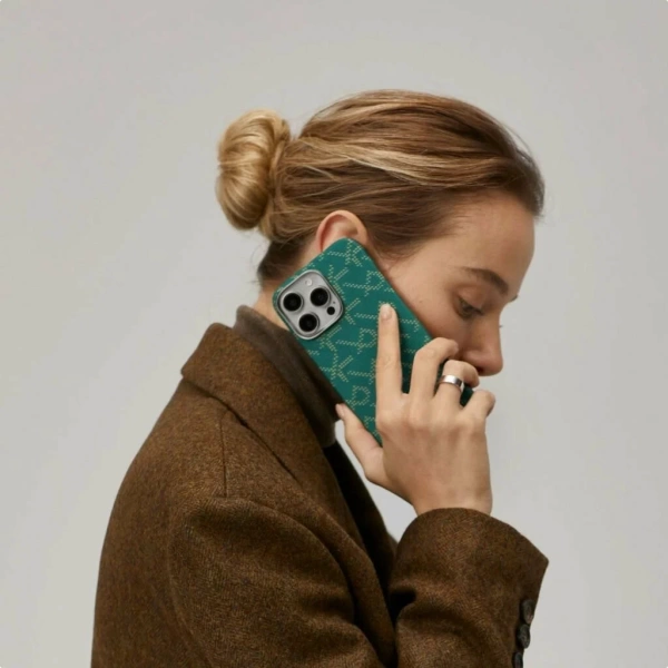 Чехол Pitaka Aries Tactile Woven Case для iPhone 16 Pro Max, зелено-золотой