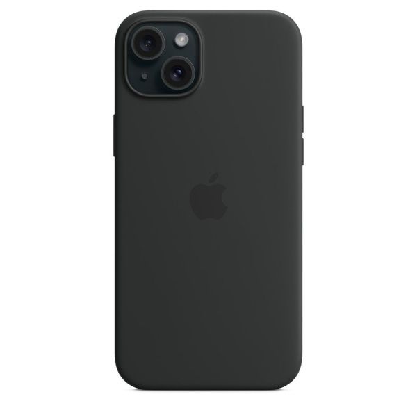 Чехол силиконовый MagSafe iPhone 15 Plus, черный