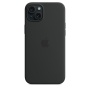 Чехол силиконовый MagSafe iPhone 15 Plus, черный