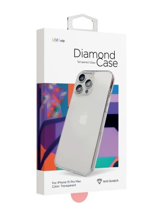 Чехол "vlp" Diamond case для iPhone 15 Pro Max, прозрачный