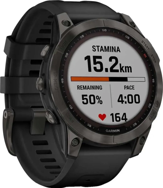 Умные часы Garmin Fenix 7 Sapphire Solar, серый (010-02540-21)