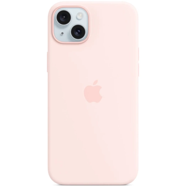 Чехол силиконовый MagSafe iPhone 15 Plus, розовый