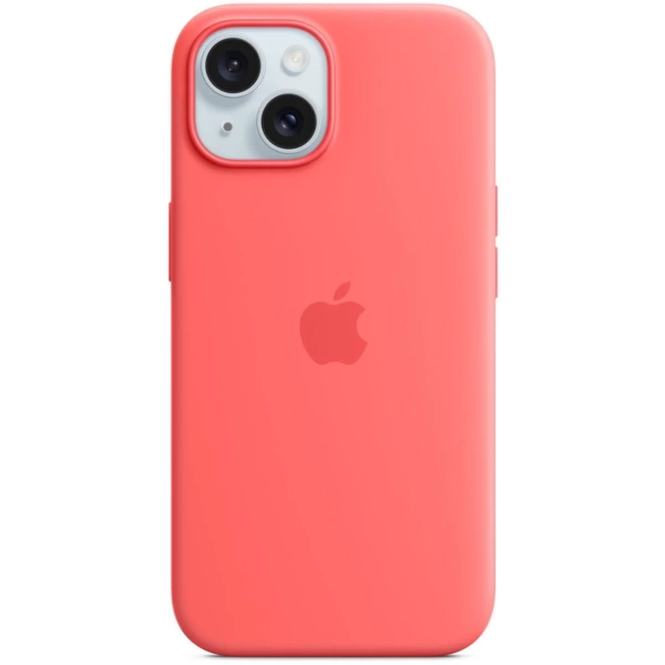  Чехол силиконовый MagSafe iPhone 15, гуава