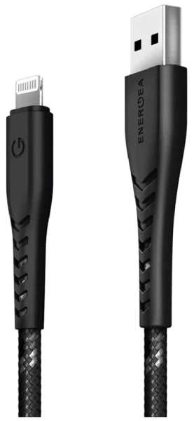 Кабель EnergEA NyloFlex USB-A to Lightning 0.3м, черный