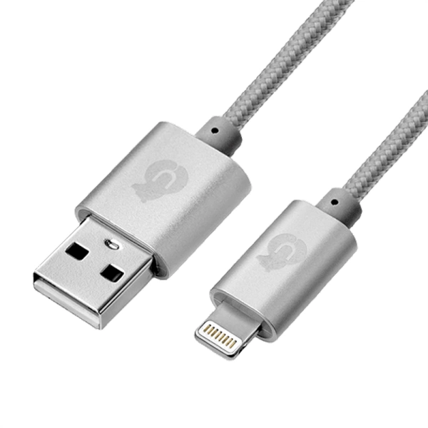 Кабель uBear Cord USB-A/Lightning, серый