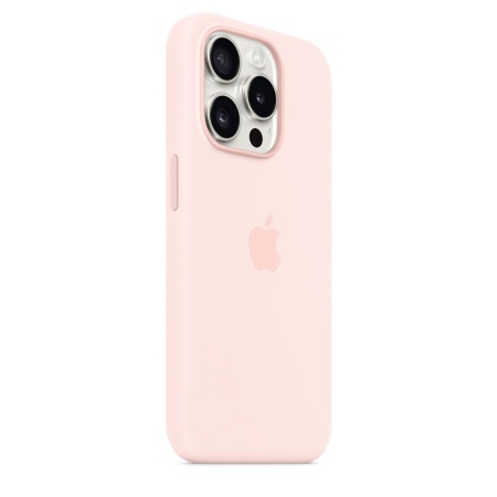 Чехол силиконовый MagSafe iPhone 15 Pro, розовый