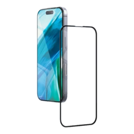 Стекло защитное 2.5D "vIp" M-Glass для iPhone 16 Pro с черной рамкой
