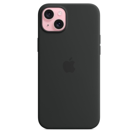 Чехол силиконовый MagSafe iPhone 15 Plus, черный
