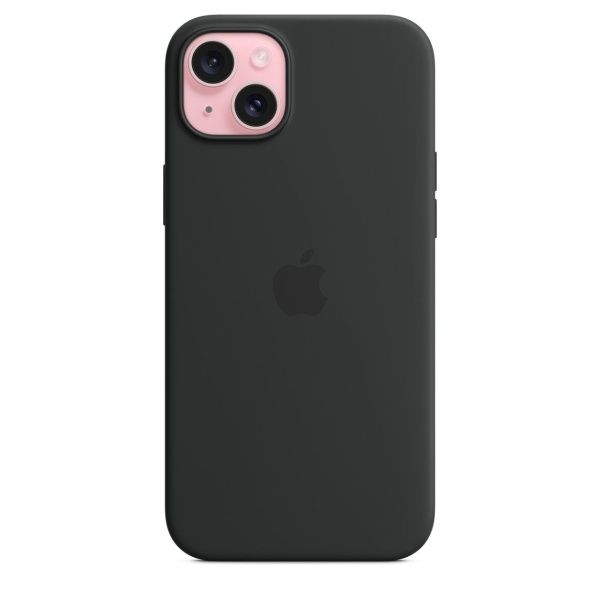 Чехол силиконовый MagSafe iPhone 15 Plus, черный