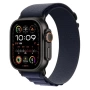 Apple Watch Ultra 2 2024 49 мм, корпус из черного титана, ремешок Alpine темно-синего цвета, размер M
