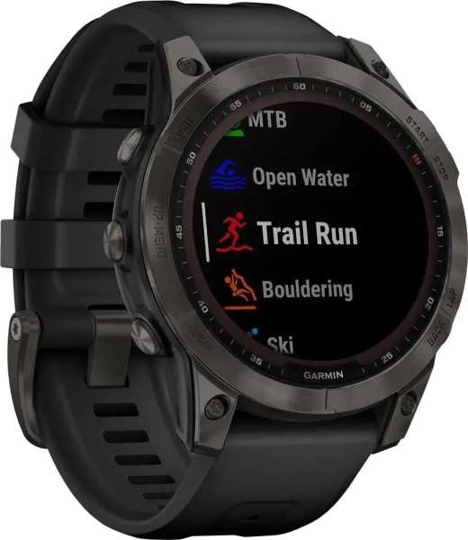 Умные часы Garmin Fenix 7 Sapphire Solar, серый (010-02540-21)