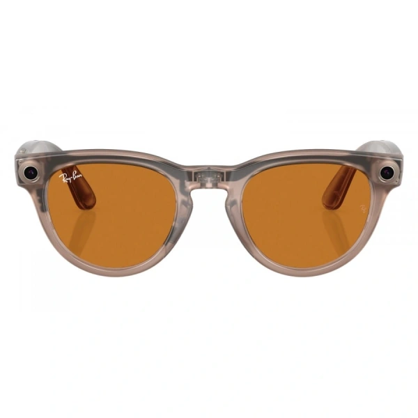 Ray-Ban Meta Headliner RW4009 (Глянцевая оправа цветом теплый камень, линзы шафраново-желтые), размер М