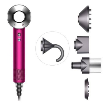 Фен Dyson Supersonic HD07, фуксия/никель (Fucsia/Nickel)