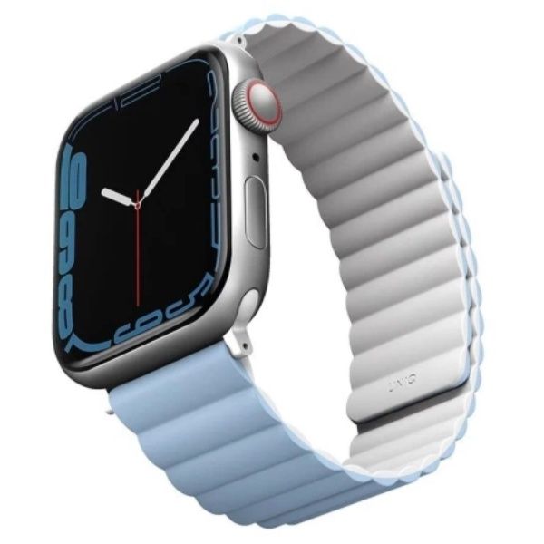 Ремешок Uniq Revix для Apple Watch 49/45/44/42mm, белый/синий