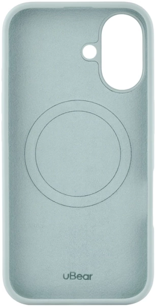 Чехол силиконовый MagSafe uBear  iPhone 16, холодная мята