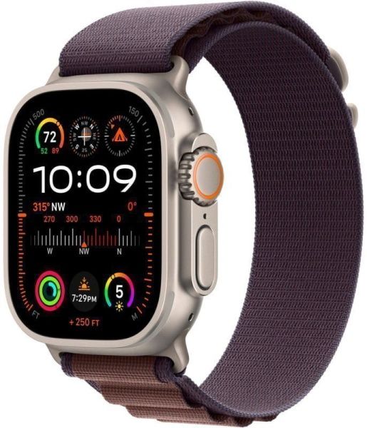 Apple Watch Ultra 2 49 мм, ремешок Alpine цвета индиго, размер S