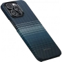 Чехол Pitaka Fusion Weaving MagEZ Case 4 для iPhone 15 Pro, синий/голубой