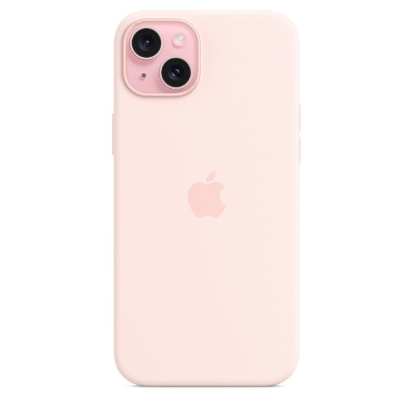 Чехол силиконовый MagSafe iPhone 15 Plus, розовый