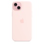 Чехол силиконовый MagSafe iPhone 15 Plus, розовый