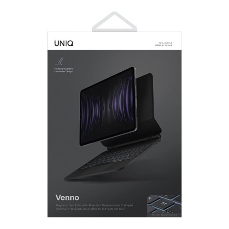 Uniq беспроводная клавиатура VENNO (англ.раскладка) Magnetic smart keyboard folio iPad Pro 11/Air 10.9 22/21