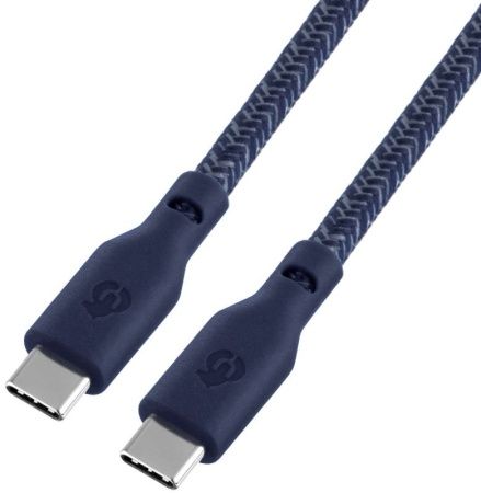 Кабель зарядный uBear Trend Cable USB-C/USB-C 1.2м, 60W, синий