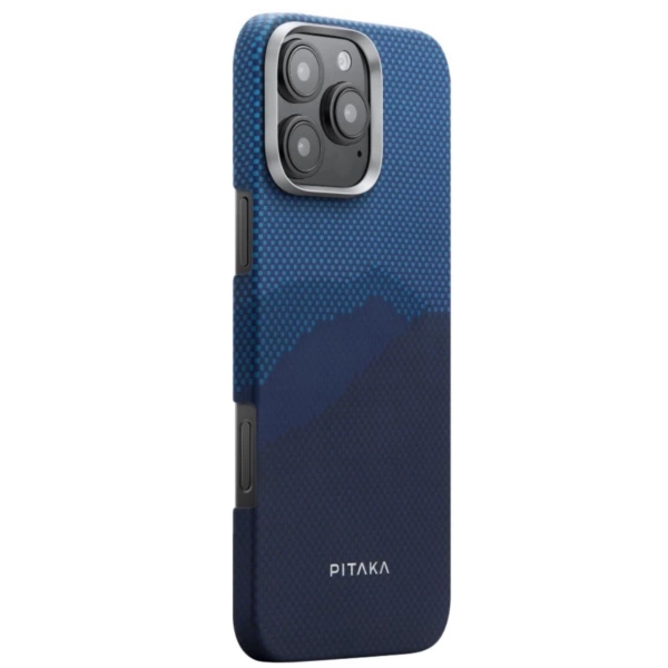 Чехол Pitaka Fusion Weaving MagEZ Case 4 для iPhone 16 Pro Мах, синий
