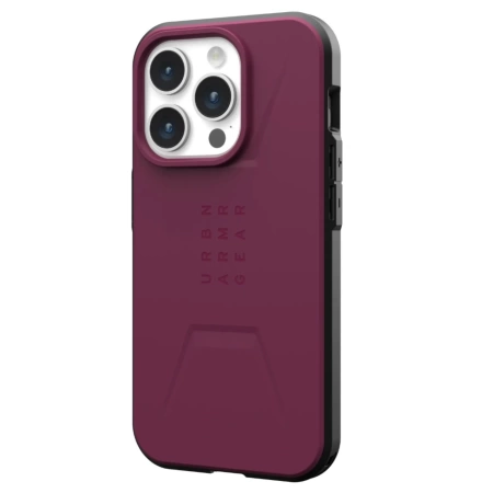 Чехол с поддержкой Magsafe UAG Civilian iPhone 15 Pro Max, бордовый