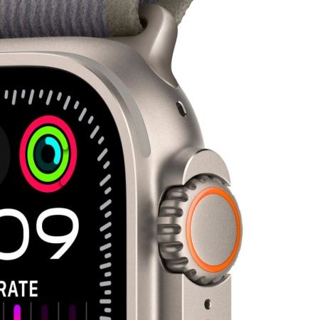 Apple Watch Ultra 2 49 мм, ремешок Trail зеленого/серого цвета, размер M/L