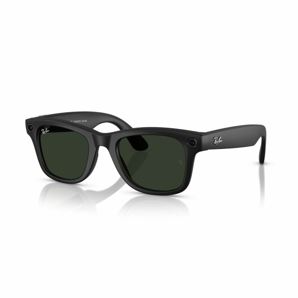 Умные очки RayBan Meta Wayfarer L, матовая черная оправа/фотохромные линзы зеленый графит (RW 4008)