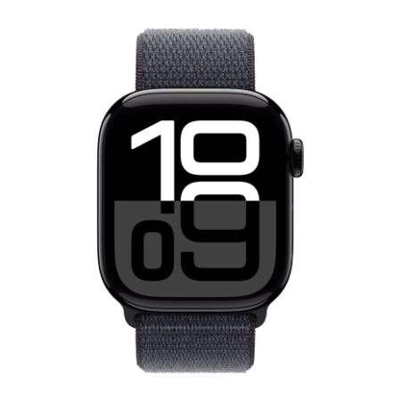 Apple Watch Series 10 Sport Loop, 42 мм, черный глянец