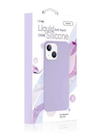 Чехол "vlp" Silicone case with MagSafe для iPhone 14, сиреневый