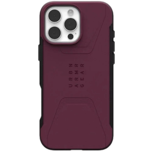 Чехол с поддержкой Magsafe UAG Civilian iPhone 16 Pro, бордовый