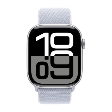 Apple Watch Series 10 Sport Loop, 42 мм, серебристый