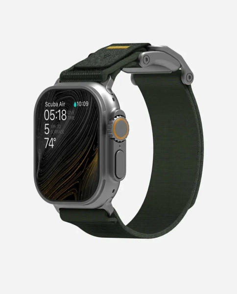 Тонкий ремешок Aulumu A11 для Apple Watch, зеленый