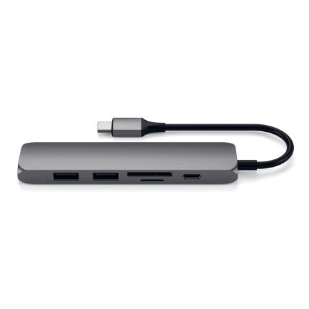 USB-C адаптер Satechi Type-C Slim Multiport Adapter V2, серый космос