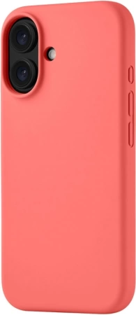 Чехол силиконовый MagSafe uBear  iPhone 16, коралловый
