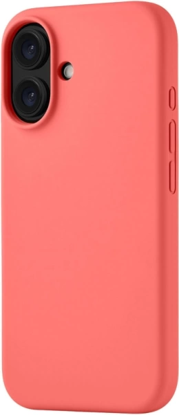 Чехол силиконовый MagSafe uBear  iPhone 16, коралловый