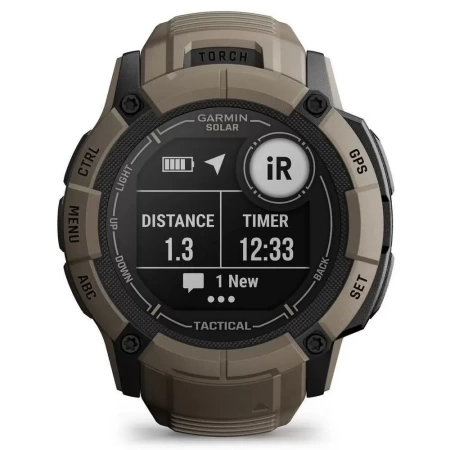 Умные часы Garmin Instinct 2X Solar Tactical Edition 50 мм, коричневый (010-02805-02)