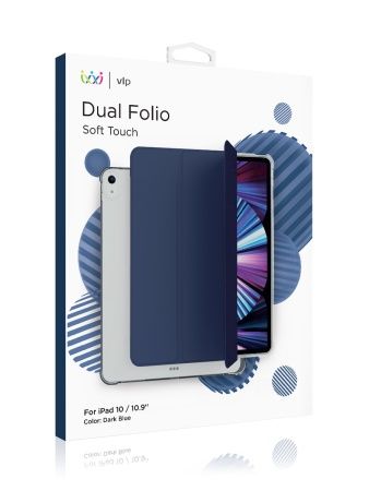 Чехол "vlp" Dual Folio для iPad 10, темно-синий