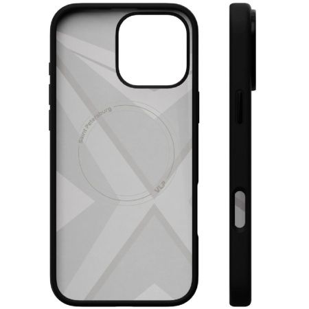 Чехол защитный “vlp” Aster Pro Case с MagSafe для iPhone 16 Pro, черный